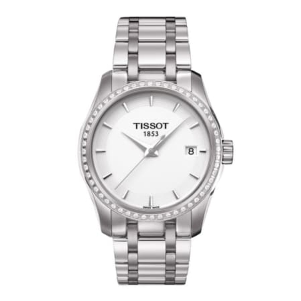Tissot T-Trend Couturier Diamond White Dial Women's Watch (T035.210.61.011.00)
