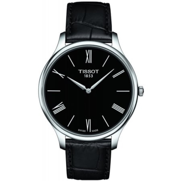Tissot Tradition 5.5 Men's Watch - Black Dial & Leather Strap (39mm)