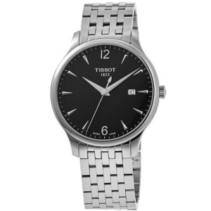 Tissot T-Classic Tradition Men's Watch - Black Dial, Stainless Steel Bracelet (42mm)