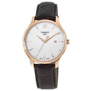 Tissot T-Classic Tradition | Rose Gold & Leather Men's Watch (42mm)