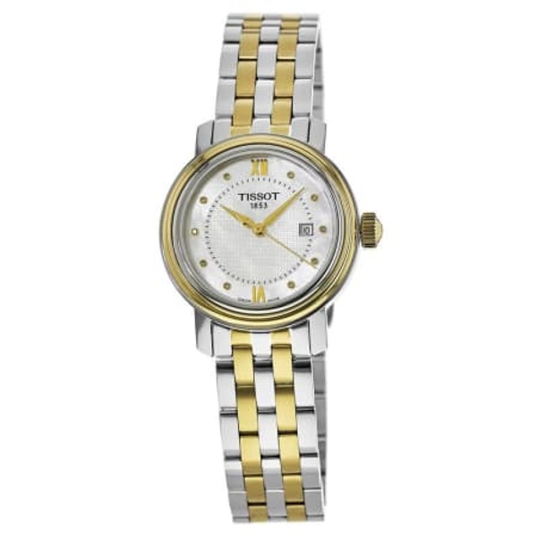 Tissot T-Classic Bridgeport Women's Watch (29mm) - White Mother-of-Pearl Dial, Two-Tone Stainless Steel Bracelet