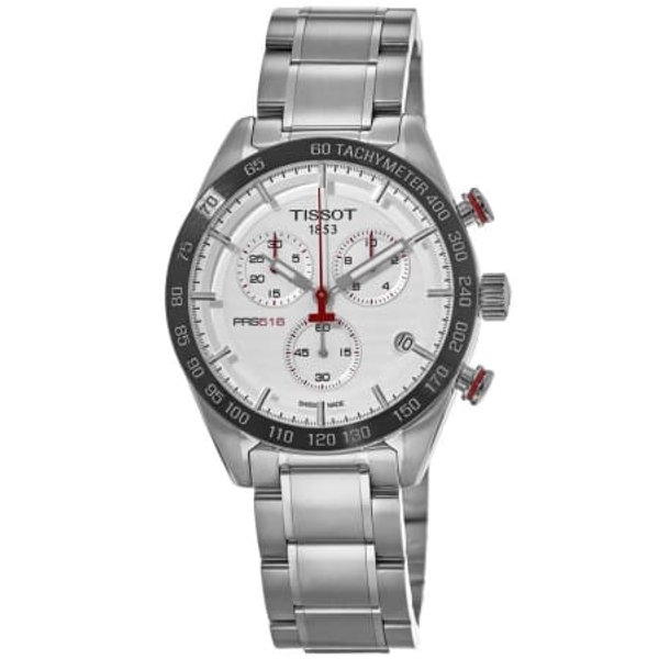 Tissot PRS 516 Chronograph Silver Dial Men's Watch - T100.417.11.031.00