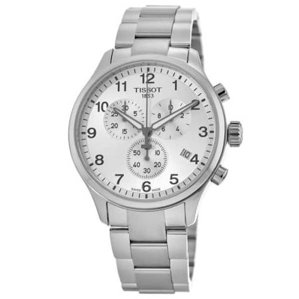 Tissot Chrono XL Classic Men's Silver Dial Stainless Steel Watch (45mm)