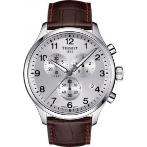 Tissot Chrono XL Classic Men's Watch - Silver Dial, Brown Leather Strap (T116.617.16.037.00)