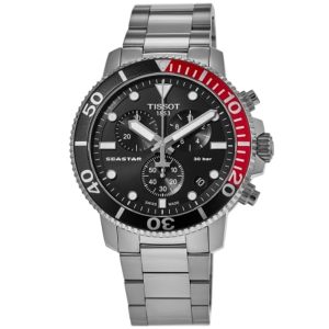 Tissot Seastar 1000 Chronograph Men's Watch - Black Dial, Stainless Steel Bracelet (T120.417.11.051.01)