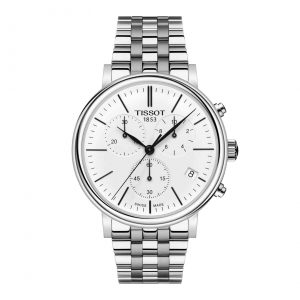 Tissot T-Classic Carson Chronograph Men's Watch - Silver/White (41mm)