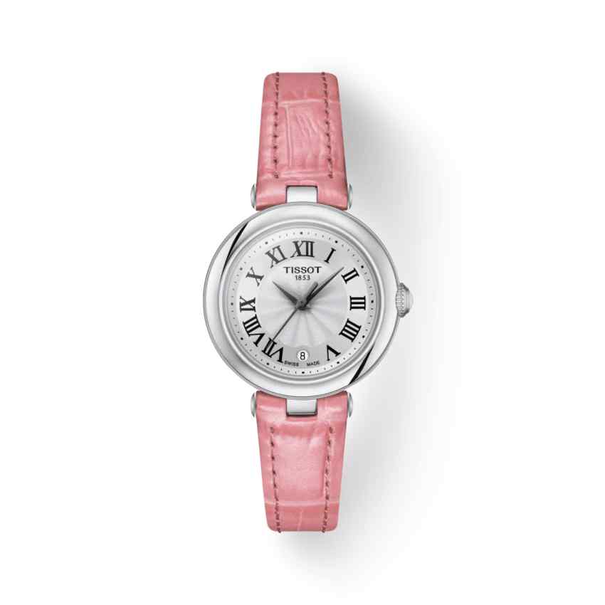 Tissot Bellissima Small Lady Watch Silver Dial Pink Leather Strap T126.010.16.013.01