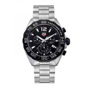 Tag Heuer Formula 1 Black Dial Black Bezel Chronograph Stainless Steel Men's Watch CAZ1010. BA0842
