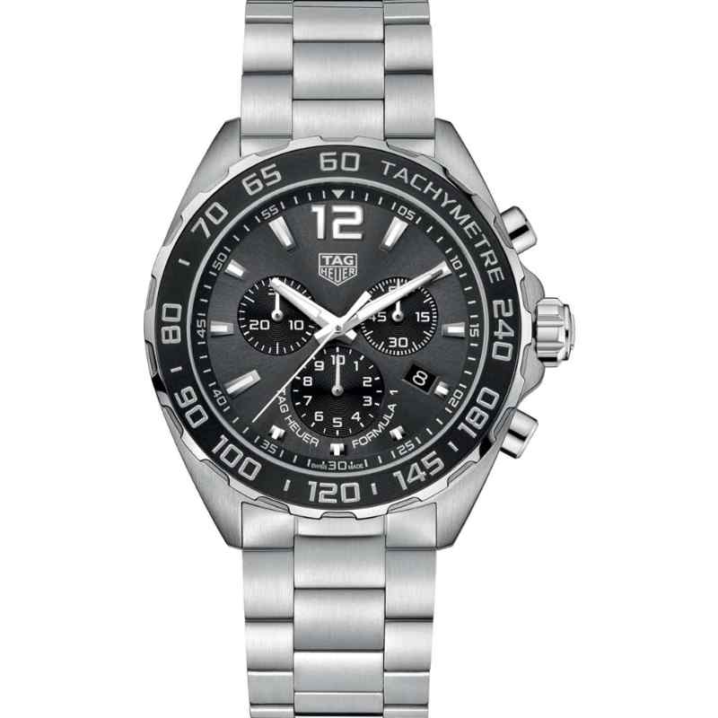 Tag Heuer Formula 1 Chronograph Grey Dial Stainless Steel Bracelet Men's Watch CAZ1011.BA0842