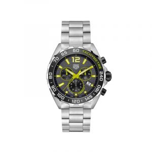 Tag Heuer Formula 1 Quartz Chronograph 43mm Grey & Yellow Dial Men's Watch CAZ101AG.BA0842