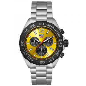 Tag Heuer Formula 1 Quartz Chronograph 200M 43mm Men's Watch Yellow Dial CAZ101AM.BA0842