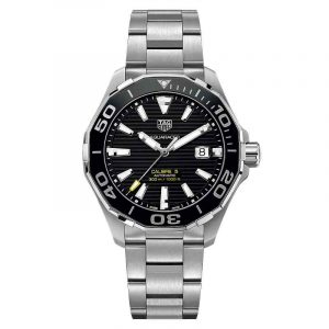Tag Heuer Aquaracer 300M Calibre 5 43mm Black Dial Ceramic Bezel Men's Watch WAY201A.BA0927