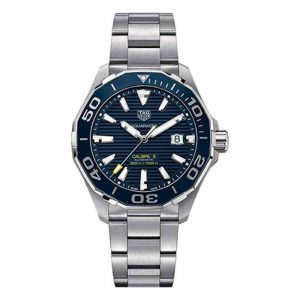 Tag Heuer Aquaracer 300M Calibre 5 43mm Blue Dial Ceramic Bezel Men's Watch WAY201B.BA0927