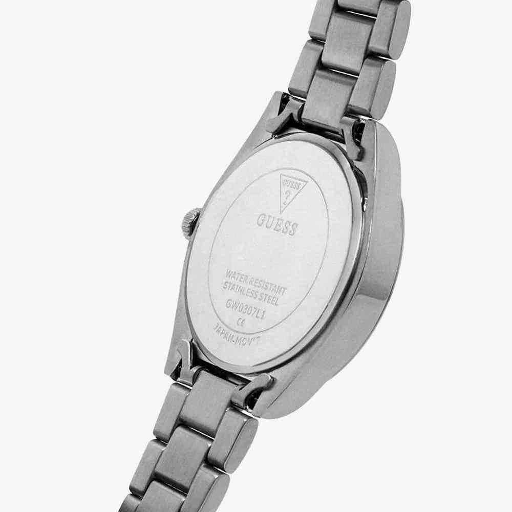 Guess Luna Ladies Dress Watch - 36mm Stainless Steel Bracelet & Blue Dial GW0307L1 - Image 3