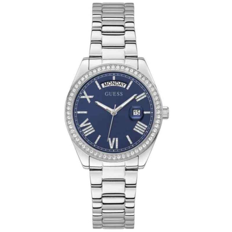 Guess Luna Ladies Dress Watch - 36mm Stainless Steel Bracelet & Blue Dial GW0307L1