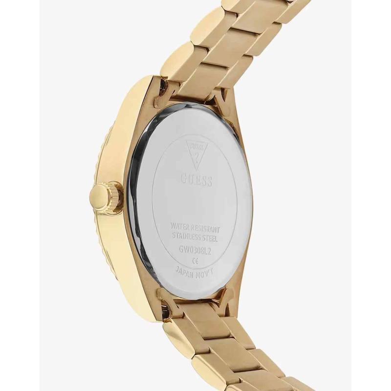 Guess Luna Ladies Gold PVD Watch - 36mm White Dial & Bracelet GW0308L2 - Image 4