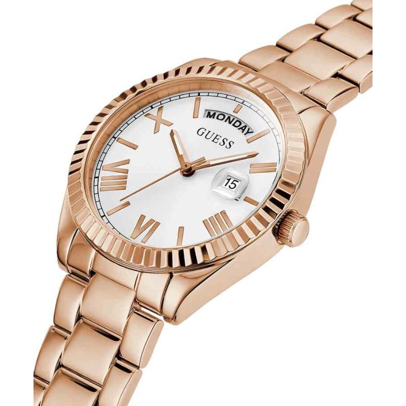 Guess Luna Ladies Rose Gold PVD Watch - 36mm White Dial & Bracelet GW0308L3 - Image 2