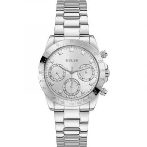 Guess Eclipse Ladies Chronograph Watch - 38mm Stainless Steel & Silver Dial GW0314L1
