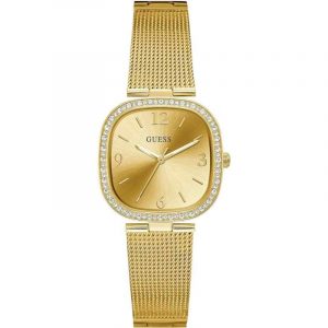 Guess Tapestry Ladies Watch - 32mm Gold PVD & Mesh Bracelet GW0354L2