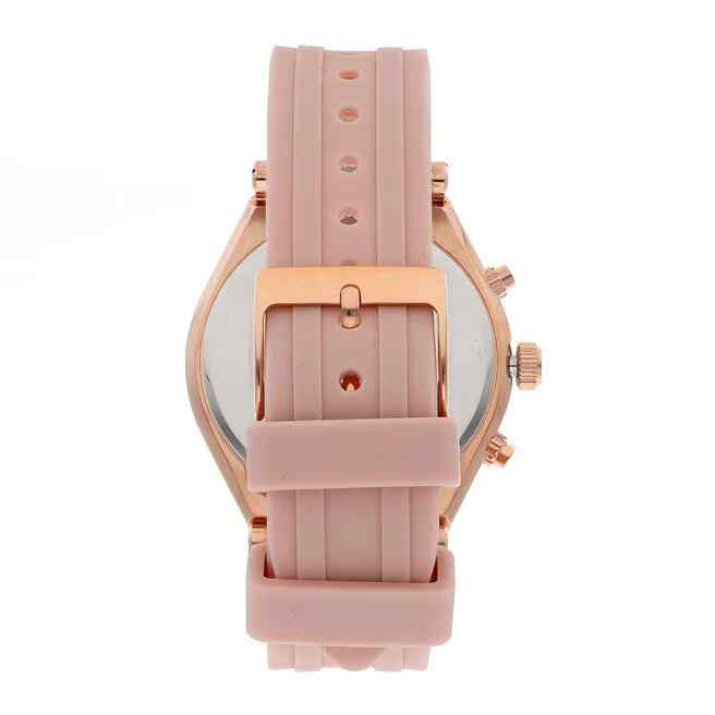 Guess Heiress Ladies Watch - 38mm Rose Gold PVD & Pink Silicone Strap GW0407L3 - Image 4