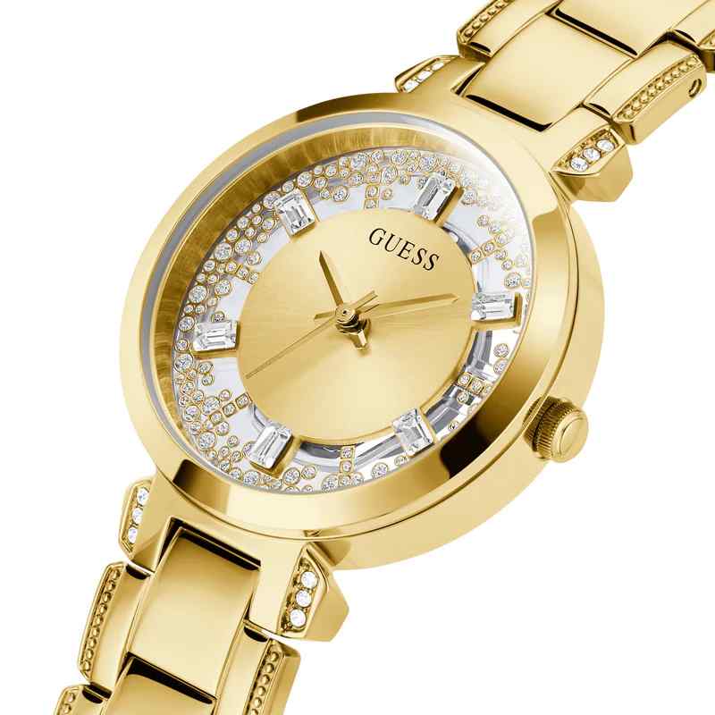Guess Ladies Rose Gold PVD Bracelet Watch - 36mm Rose Gold Dial GW0470L2 - Image 2
