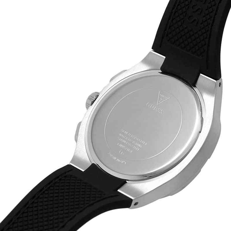 Guess Headline Men's Multifunction Watch - 42mm Black Dial & Black Silicone Strap GW0571G1 - Image 2