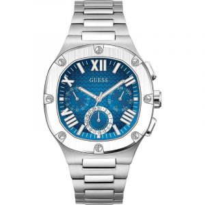 Guess Headline Men's Multifunction Watch - 42mm Stainless Steel & Blue Dial GW0572G1