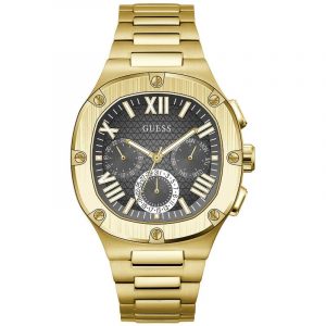 Guess Headline Men's Multifunction Watch - 42mm Gold PVD & Black Dial GW0572G2