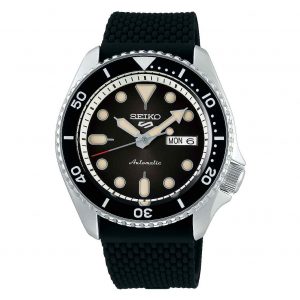 Seiko 5 Sports SRPD73K2 Black Dial Black Rubber Strap Automatic Men's Watch