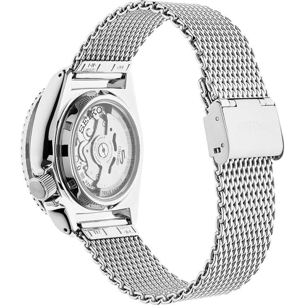 Seiko 5 SRPE77K1 Sports Automatic Blue Dial Mesh Stainless Steel Bracelet Men’s Watch - Image 2