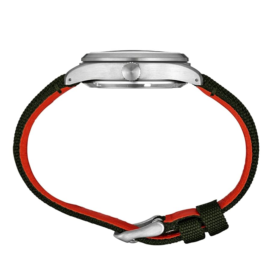 Seiko 5 SRPH29K1 Sports Flieger Pilot/Aviation Automatic Green Dial Green Nylon Strap Men’s Watch - Image 2