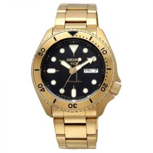 Seiko 5 Sports SRPK18 Special Creation Gold Tone Stainless Steel Automatic Men's Watch