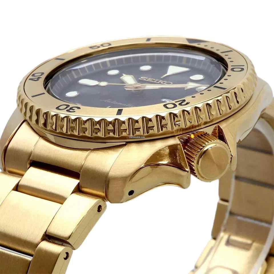 Seiko 5 Sports SRPK18 Special Creation Gold Tone Stainless Steel Automatic Men's Watch - Image 2