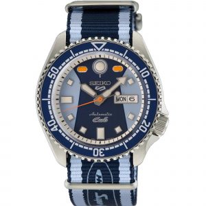 Seiko 5 Sports x Honda Super Cub III Automatic Blue Dial Blue NATO Strap Men’s Watch SRPK37K1