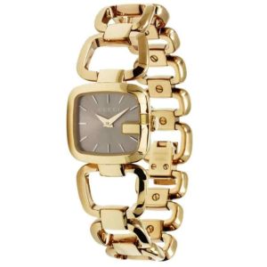 Gucci G-Gucci Ladies Gold PVD Watch with Brown Dial - YA125511