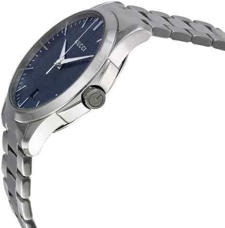 Gucci G-Timeless Unisex Stainless Steel Bracelet Watch - 38mm Blue Dial YA126440 - Image 2