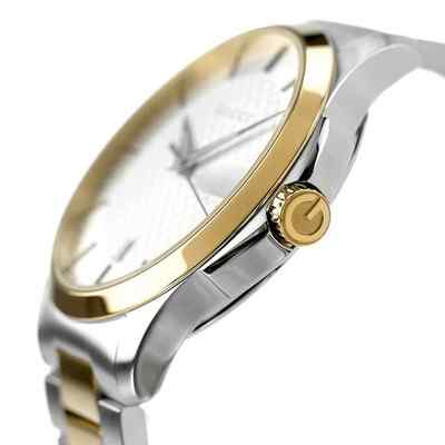 Gucci G-Timeless Unisex Two-Tone Bracelet Watch - 38mm Silver Dial YA126450 - Image 2