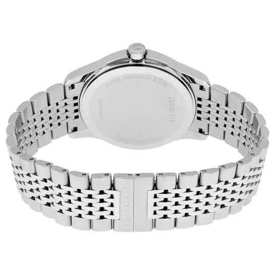 Gucci G-Timeless Ladies Stainless Steel Bracelet Watch - 29mm Silver Dial YA126501 - Image 3