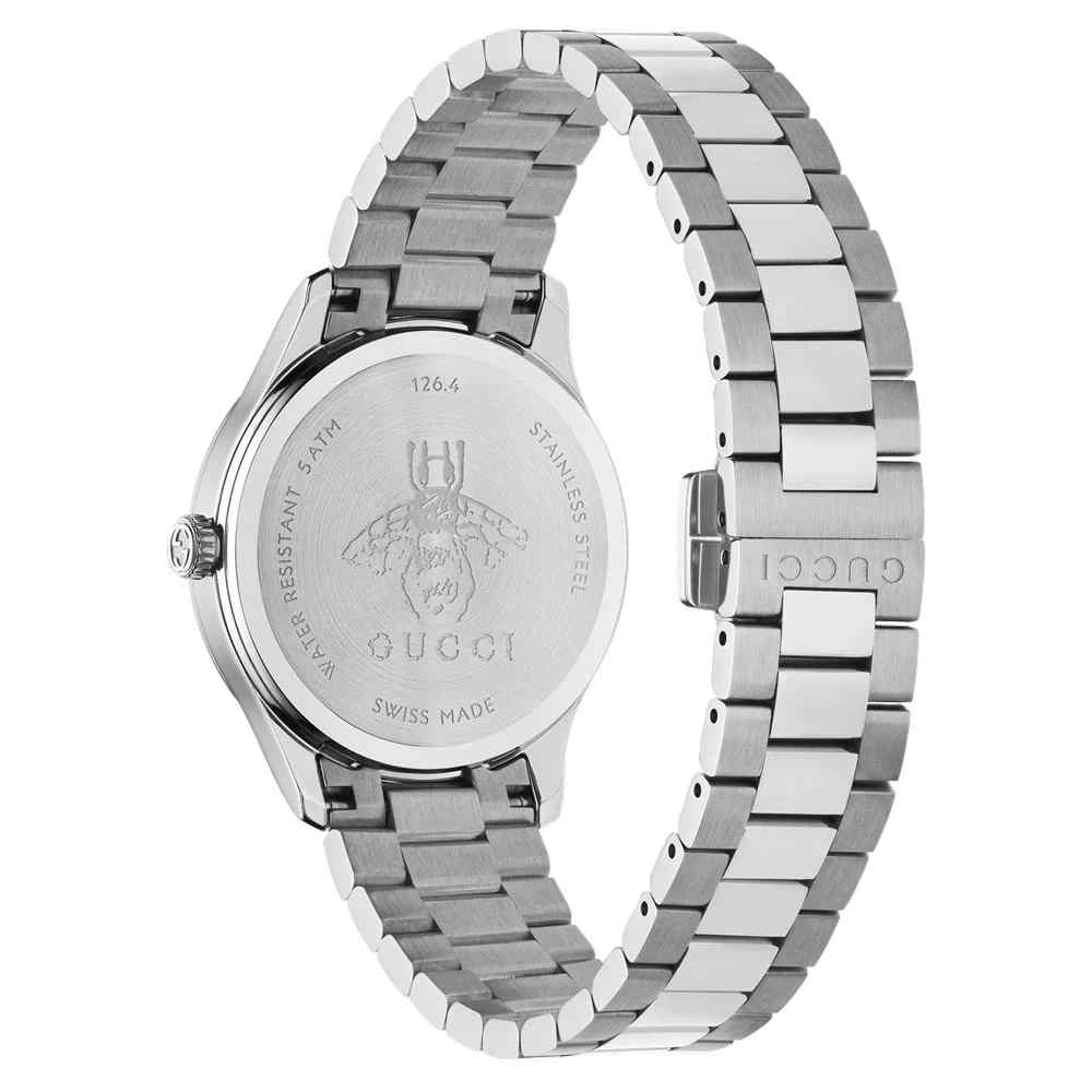 Gucci G-Timeless Ladies Black Bee Watch - 29mm Stainless Steel & Bracelet YA1265034 - Image 4