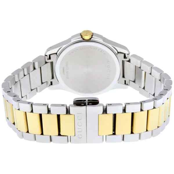 Gucci G-Timeless Ladies Two-Tone Bracelet Watch - 29mm White Dial YA126531 - Image 3