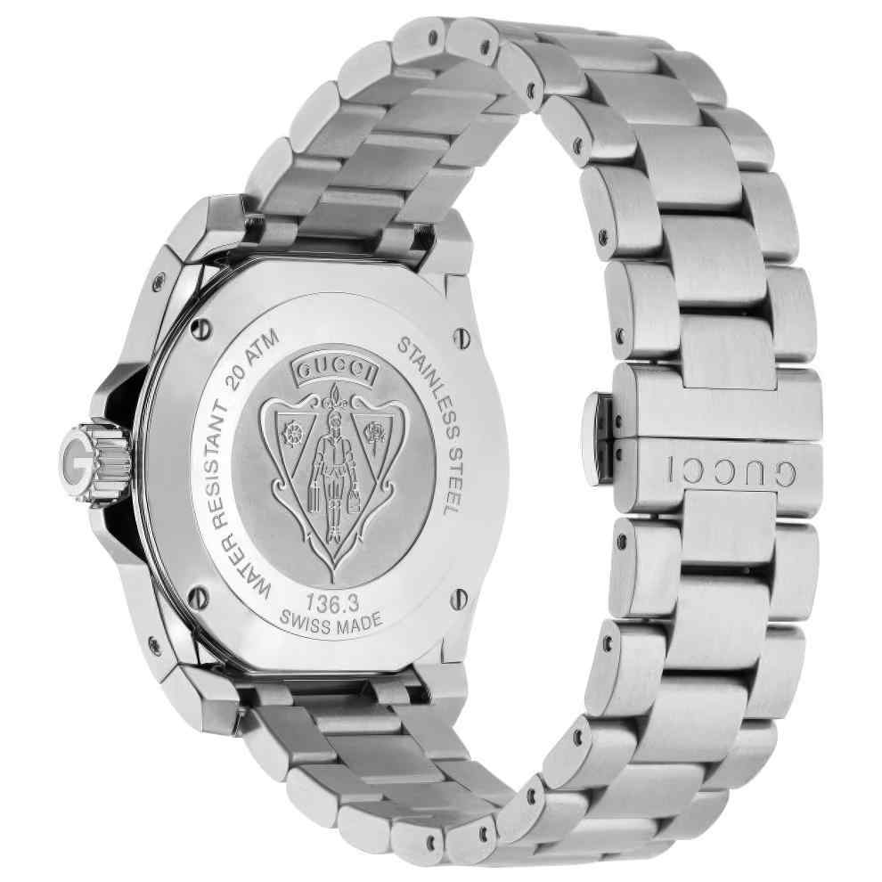 Gucci Dive Men's Swiss Quartz Watch - 40mm White Dial & Stainless Steel Bracelet YA136302 - Image 2