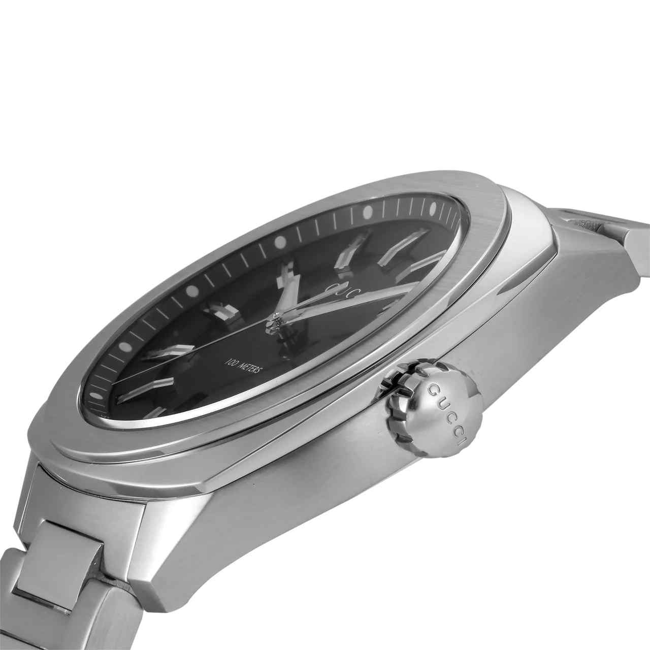 Gucci I-Gucci Unisex Stainless Steel Bracelet Watch - 42mm Grey Dial YA142301 - Image 2
