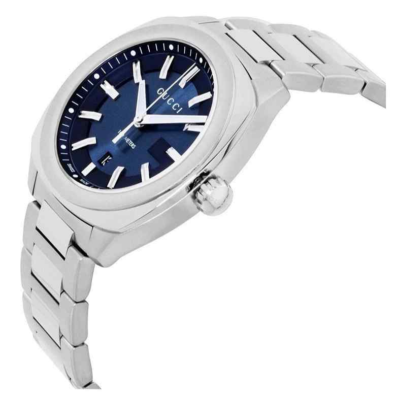 Gucci I-Gucci Unisex Stainless Steel Bracelet Watch - 42mm Blue Dial YA142303 - Image 2