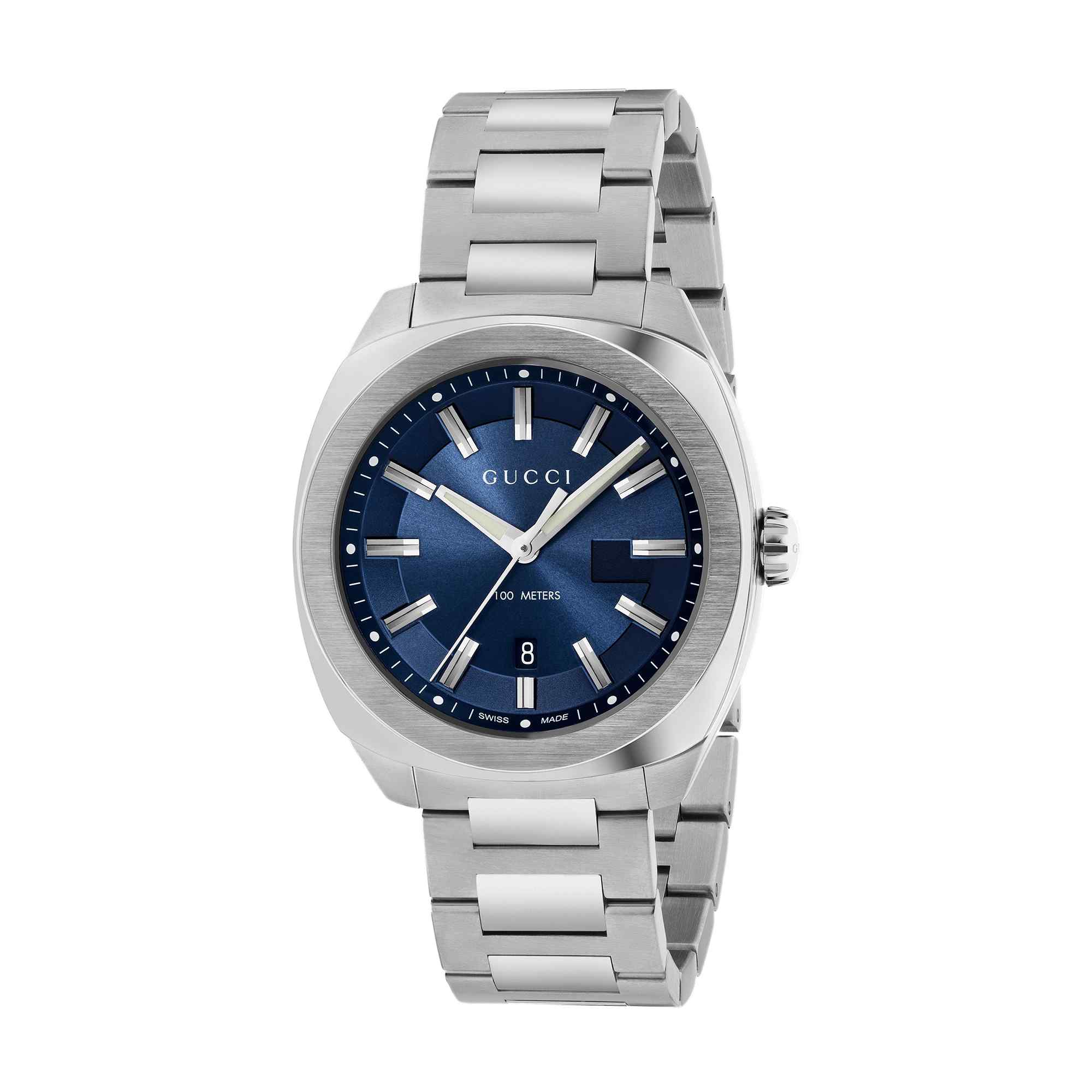Gucci I-Gucci Unisex Stainless Steel Bracelet Watch - 42mm Blue Dial YA142303