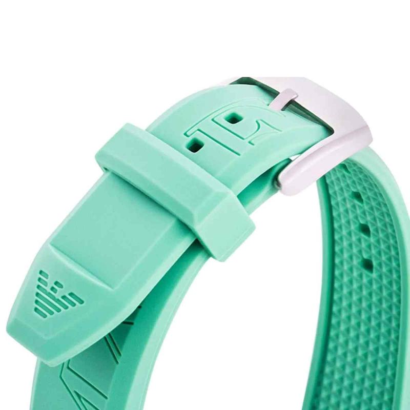 Emporio Armani Unisex Chronograph Watch - AR1057 Green Dial & Silicone Strap - Image 3