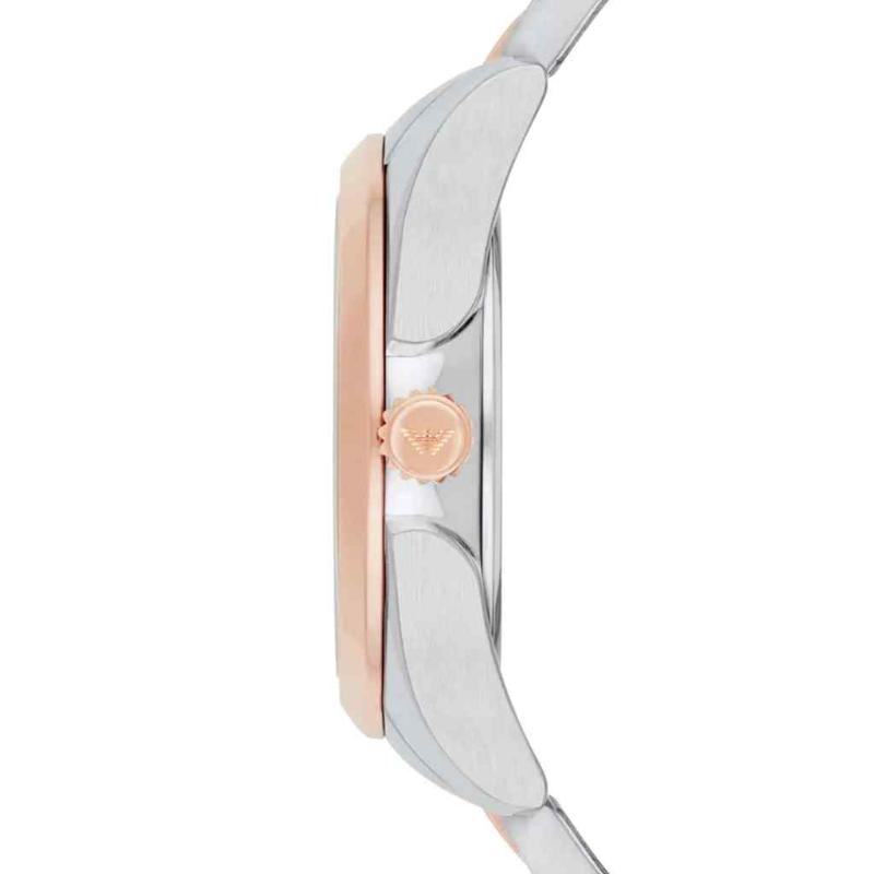 Emporio Armani Ladies Dress Watch - AR11029 Two-Tone Bracelet & White Dial - Image 2