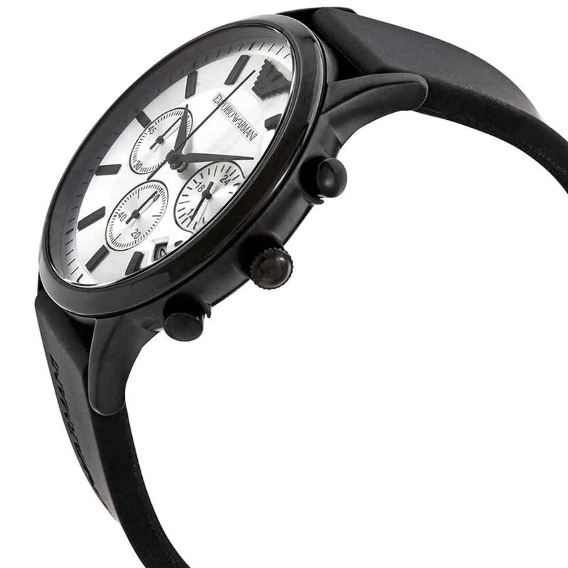 Emporio Armani Men's Chronograph Watch - AR11048 Black IP & Black Silicone Strap - Image 2