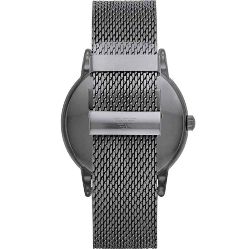 Emporio Armani Men's Three-Hand Date Watch - AR11053 Grey Mesh Bracelet - Image 4