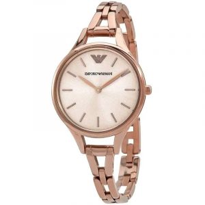 Emporio Armani Ladies Dress Watch - AR11055 Rose Gold PVD Bracelet