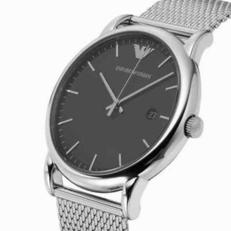 Emporio Armani Men's Three-Hand Date Watch - AR11069 Grey Dial & Steel Mesh - Image 2